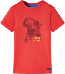 vidaXL Tricou pentru copii, rosu, 104 GartenMobel Dekor (11720)