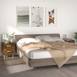 vidaXL Noptiere, 2 buc. , stejar afumat, 40x35x47, 5 cm GartenMobel Dekor (817286)