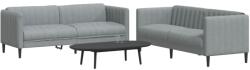 vidaXL Set de canapele, 2 piese, gri deschis, material textil GartenMobel Dekor (3209238) Canapea