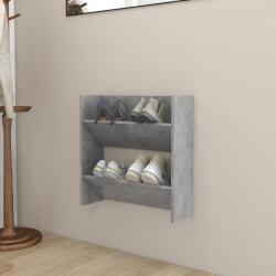 vidaXL Pantofar de perete, gri beton, 60x18x60 cm, PAL GartenMobel Dekor (806726) Pantofar
