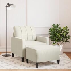 vidaXL Fotoliu canapea cu taburet, crem, 60 cm, catifea GartenMobel Dekor (3278265) Canapea