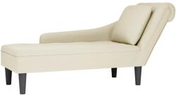 vidaXL Sezlong cu perna si cotiera dreapta, crem, catifea GartenMobel Dekor (4009779)