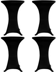 vidaXL Husa de masa cu picior, 4 buc. , negru, Ø80 cm, elastic GartenMobel Dekor (279073)