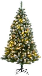 vidaXL Brad Craciun artificial articulat cu 300 LED-uri/globuri 240 cm GartenMobel Dekor (3210395)