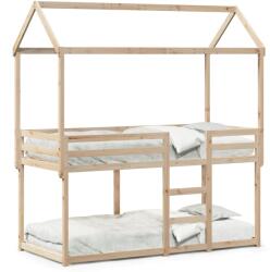 vidaXL Pat supraetajat cu acoperis, 90x190 cm, lemn masiv de pin GartenMobel Dekor (3282127)