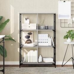 vidaXL Raft de carti, gri sonoma, 78, 5x33x117, 5 cm, lemn prelucrat GartenMobel Dekor (835252) Biblioteca