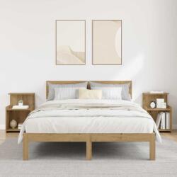 vidaXL Set 2 noptiere dormitor stejar artizanal, 40x35x60 cm, cu rafturi (875137)