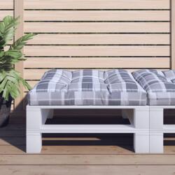 vidaXL Perna de paleti, gri carouri, 80x80x12 cm, material textil GartenMobel Dekor (360505)