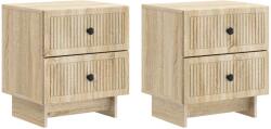 vidaXL Set 2 noptiere din lemn prelucrat, stejar Sonoma, 43 x 34, 5 x 47, 5 cm (893840)