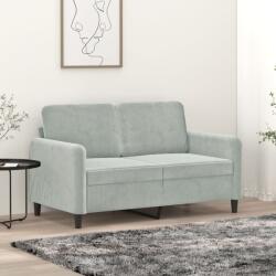 vidaXL Canapea cu 2 locuri, gri deschis, 120 cm, catifea GartenMobel Dekor (359432) Canapea