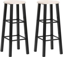 vidaXL Scaune de bar, 2 buc. , negru, MDF GartenMobel Dekor (284388)