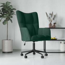vidaXL Scaun de relaxare, verde închis, catifea GartenMobel Dekor (328174)