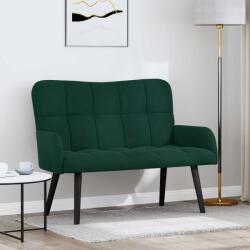 vidaXL Canapea cu doua locuri Verde închis 115 x 61 x 87 cm Catifea GartenMobel Dekor (42028942) Canapea