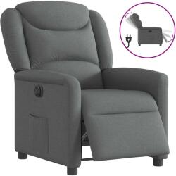 vidaXL Fotoliu rabatabil electric, gri închis, material textil GartenMobel Dekor (3303175)