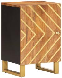 vidaXL Dulap de baie, maro si negru, 38x33, 5x58 cm lemn masiv de mango GartenMobel Dekor (356804)