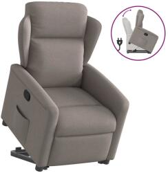 vidaXL Fotoliu rabatabil cu ridicare pe verticala, gri taupe, textil GartenMobel Dekor (3303141)
