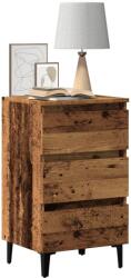 vidaXL Noptiera cu picioare metalice, lemn vechi, 40x35x69 cm GartenMobel Dekor (856424)