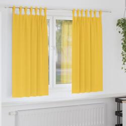 vidaXL Perdele Opaque cu Inel 2 pcs Galben mustar 175 x 140 cm GartenMobel Dekor (4107614)