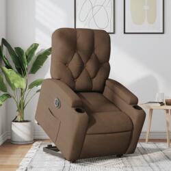 vidaXL Fotoliu electric rabatabil cu ridicare, maro, textil GartenMobel Dekor (3204738)