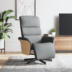 vidaXL Fotoliu rabatabil cu suport de picioare, gri deschis, textil GartenMobel Dekor (356601)