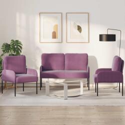 vidaXL Seturi de canapele 3 pcs Violet 115 x 56 x 80 cm placaj GartenMobel Dekor (3406224) Canapea