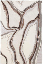  LAVA Beige, modern absztrakt kézi szövésű szőnyeg földszínekben 160x230 cm