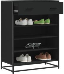 vidaXL Pantofar, negru, 75x38x97, 5 cm, lemn prelucrat/metal GartenMobel Dekor (3300875) Pantofar