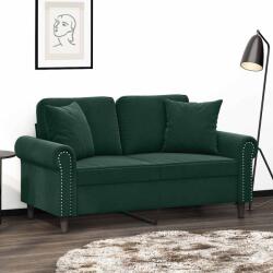vidaXL Perne decorative, 2 buc. , verde închis, 40x40 cm, catifea GartenMobel Dekor (349487)