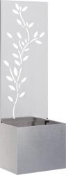 vidaXL Ghiveci de Gradina cu Panou Decorativ Argintiu 50 x 140 cm GartenMobel Dekor (876480)