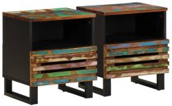 vidaXL Noptiere, 2 buc. , 40x33x46 cm, lemn masiv reciclat GartenMobel Dekor (377475)