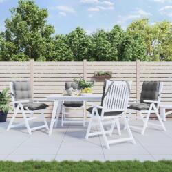 vidaXL Perne scaun cu spatar mic, 4 buc. , gri, textil oxford GartenMobel Dekor (377675)