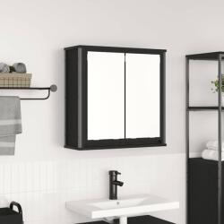 vidaXL Dulap de baie cu oglinda stejar negru 60x21x60 cm GartenMobel Dekor (861897)