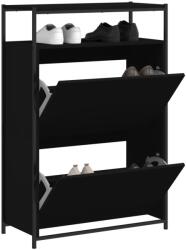 vidaXL Pantofar, negru, 75x34x112 cm, lemn compozit GartenMobel Dekor (840034) Pantofar