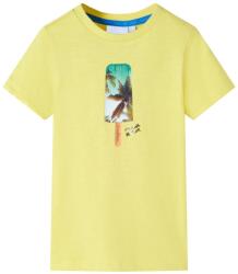 vidaXL Tricou pentru copii, galben, 128 GartenMobel Dekor (12382)
