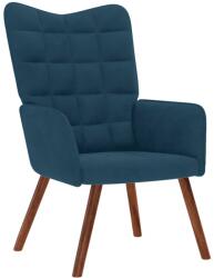 vidaXL Scaun de relaxare, albastru, catifea GartenMobel Dekor (4016820)