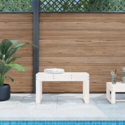 vidaXL Banca de gradina, alb, 80x38x45 cm, lemn masiv de pin GartenMobel Dekor (825087)