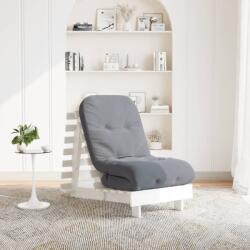 vidaXL Canapea futon cu saltea, alb, 60x206x11 cm, lemn masiv de pin GartenMobel Dekor (846747) Canapea