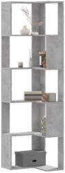 vidaXL Biblioteca 5 niveluri gri beton 50x50x179cm lemn prelucrat GartenMobel Dekor (852585) Biblioteca