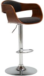 vidaXL Scaun de bar, gri, lemn curbat si material textil GartenMobel Dekor (283119)