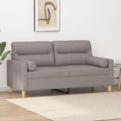 vidaXL Canapea cu 2 locuri cu pernute, gri taupe, 140 cm, textil GartenMobel Dekor (3200828) Canapea