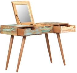vidaXL Masa de toaleta cu oglinda, 112x45x76 cm, lemn masiv reciclat GartenMobel Dekor (323591)