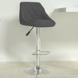 vidaXL Scaun de bar, gri închis, catifea GartenMobel Dekor (335295)