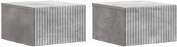 vidaXL Set 2 noptiere suspendate gri beton, 33 x 34, 5 x 20 cm, cu sertar (898432)