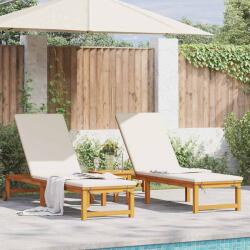 vidaXL Sezlong 3 pcs Maro Lemn Solid de Acacia GartenMobel Dekor (3333829)