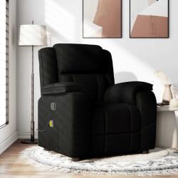vidaXL Fotoliu de masaj rabatabil, negru, material textil GartenMobel Dekor (4015712)