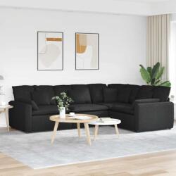 vidaXL Canapea modulara cu perne, negru, textil GartenMobel Dekor (3321149) Canapea