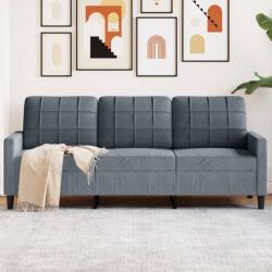 vidaXL Canapea cu 3 locuri, gri închis, 180 cm, material catifea GartenMobel Dekor (4007635) Canapea