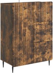 vidaXL Bufet Stejar fumuriu 66 x 34, 5 x 91, 5 cm Lemn prelucrat GartenMobel Dekor (894400) Comoda