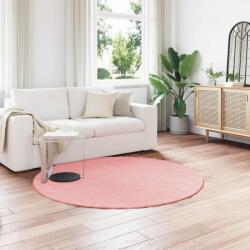 vidaXL Covor din Blana Faux de Iepure Olite Roz Ø 200 cm Poliester GartenMobel Dekor (42021715) Covor