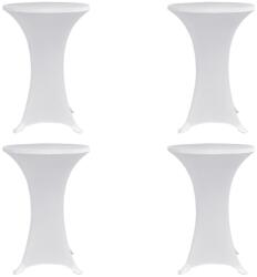 vidaXL Husa de masa cu picior Ø70 cm, 4 buc. , alb, elastic GartenMobel Dekor (279069)